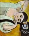 La cabeza de Laurette con una taza de café fauvismo abstracto Henri Matisse